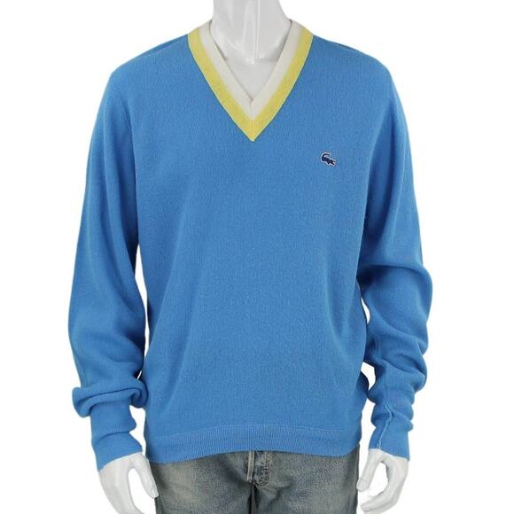 Vintage Izod Of London Baby Blue Country Preppy Yacht Boat Grandpacore Sweater - Picture 1 of 4